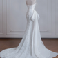 White strapless, fitted waist, bodycon, sexy long ball gown/bridal dress R8232