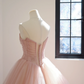 Light pink strapless fitted waist long ball gown/bridal dress R8523