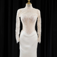 Light apricot strapless, fitted, bodycon, sexy long ball gown/bridal dress R8948