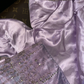 Blue-purple halter-neck fitted long ball gown R7011