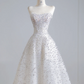 White strapless, fitted A-line long ball gown R8145