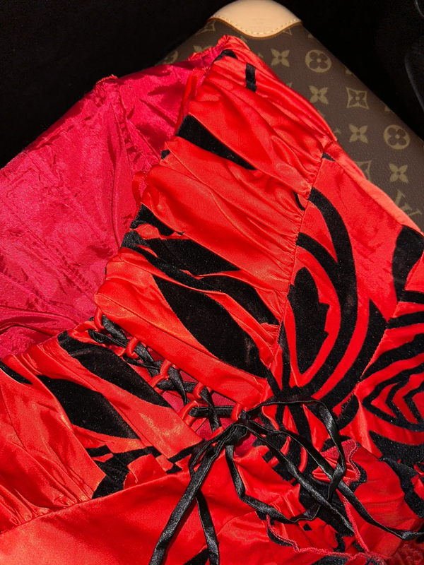 Red strapless, fitted waist, sexy and charming long ball gown R6931