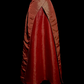 Red halter-neck retro-style fitted long elegant ball gown R8101