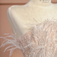 Light apricot strapless A-line long ball gown/bridal dress R8397