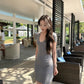 Casual Minimalist Ribbed Bodycon Mini Dress V-Neck Solid Color Knit R9189