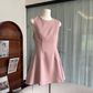 Thin material suit short skirt temperament slim waist women's dress R2096