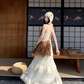 Fairy temperament wear a complete set of lace suspenders knitted vest skirt layered wear R1734