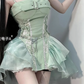 Atmosphere pure desire lace straps high-end suspender dress waist slimming short skirt R1671