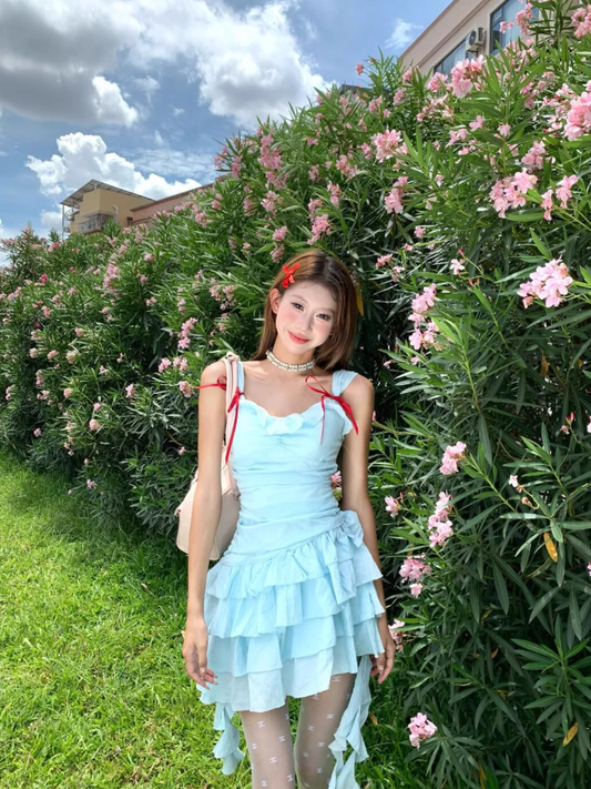 French sweet dress, spicy girl with irregular ruffle edges, summer stunning dress, homecoming dress R2992