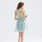 Floral dress halter neck suspender skirt short skirt vacation wear skirt women summer R3453