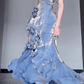 Blue rose dress lolita fishtail skirt Lolita elegant goddess royal sister R1666
