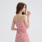 French floral suspender dress holiday style dress petite short skirt R2749