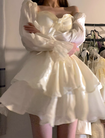 French tea break sweet and chic dress 2025 gentle style princess dress super fairy R1269