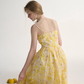 Yellow floral maxi dress suspender dress holiday outfit dress floral dress R2694
