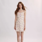 French floral suspender short dress R2711