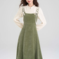 French retro corduroy dress new style niche design skirt waist long skirt R2383