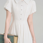 Summer gentle style little white dress new French college style temperament dress R2360