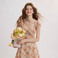 French retro style suspender skirt floral skirt dress high-end short skirt small skirt female summer R3486