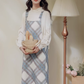 French sweet suspender plaid dress 2025 new popular beautiful suit skirt R2385