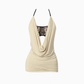 Hot Girl Lace Leopard Print Suspenders 2025 Swing Neck Halter Slim Fit Top R1088