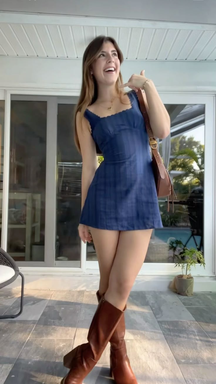 Dark blue vest suspenders waist slim A-line slim short skirt homecoming dress R3960