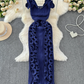 Banquet high-end dress light luxury niche pleated three-dimensional ruffled slim temperament dress R0349