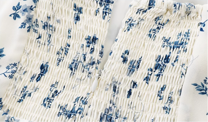 French holiday short white 2025 new dress floral sling R2585