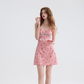 French floral suspender dress holiday style dress petite short skirt R2749