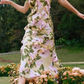 Pink green strapless one shoulder layered skirt gentle long dress homecoming dress R3354