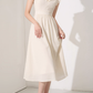 Niche design dress new summer high-end mid-length French temperament waist slimming skirt R4381