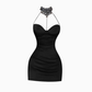 Temperament celebrity halter neck tube top dress 2024 pure desire slim evening dress R1393