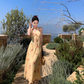 Gentle temperament halter neck floral dress beautiful waist backless A-line long skirt R0740