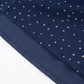 2025 Summer New Navy Retro Polka Dot French Square Neck Short Sleeve Long Dress R0927