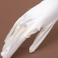 Bridal Gloves Satin Mid-Length Lace-Up Satin Back Elastic Satin Wedding Dress Beige Gloves     S6261