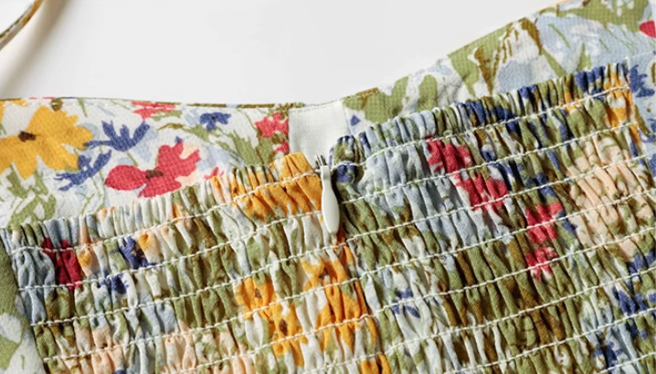 French long floral 2025 new sling slim fit dress R2638