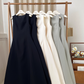 Long skirt thin material suit skirt slim temperament long solid color dress R2091
