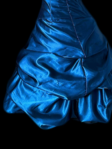 Silky Satin Pleated Women's Homecoming Dress Navy Corset Short Prom Dress Party Dress RS2653