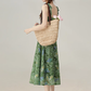 Summer beautiful holiday style green suspender dress 2025 new floral dress R1928