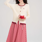 Gentle style knitted cardigan top skirt new style age-reducing outfit R2397