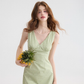 French green dress suspenders short skirt holiday wear skirt R2751