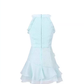 Summer refreshing romantic ruffled rhinestone halter dress R3341