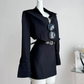 Shirt dress long sleeves new style waist black shirt dress R2103
