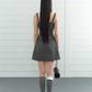 Sweet girl style vest dress female summer a-line French slim suspender short skirt R3337