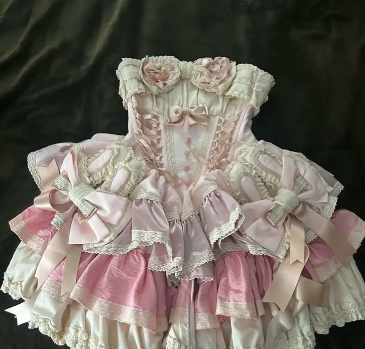 Lovely Pink Patchwork Homecoming Dress ,A-Line Strapless Bowknot Corset Cute Princess Dress RS975