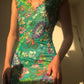 Green bottom flower suspender waist skirt slim fit homecoming dress R2840