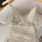 Pure sexy v-neck suspender dress for women new style waist slimming temperament short hip skirt R3996