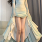popular beautiful dress off shoulder mermaid dress     S5740