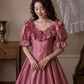 Silky Satin Sleeves Corset Prom Gown , Barbie Pink Women's Maxi Birthday Dress Ball Gown RS2603
