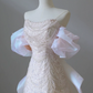 French Chic Blush Pink Beaded Celebrity Dress ,A-Line Strapless Bow Back Accessory Corset Maxi Evening Dress RS979