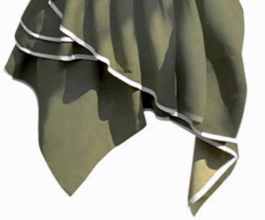 Green temperament irregular dress new French retro waist a-line suspender skirt R0060